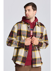 KOŠILE GANT D2. PLAID WOOL OVERSHIRT hnědá M