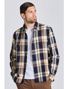 KOŠILE GANT D1. HEAVY TWILL CHECK OVERSHIRT hnědá XXXL