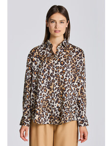 KOŠILE GANT D2. RELAXED LEOPARD MODAL SHIRT hnědá 38