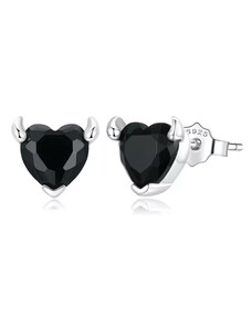 Linda's Jewelry Stříbrné náušnice Black Devil Ag 925/1000 IN409