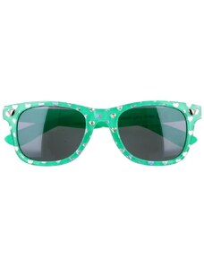 Sunmania Tmavě zelené srdíčkové dětské brýle Wayfarer "Hearts"