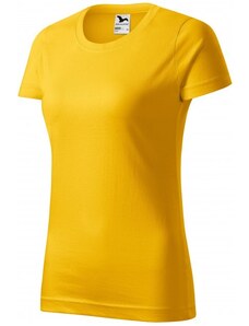 Malfini Levné dámské triko jednoduché, žlutá