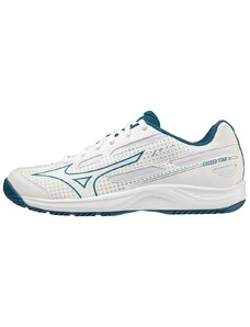 Tenisové Boty Mizuno EXCEED STAR Jr. AC White Moroccan Blue Turquoise
