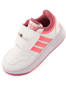 Dětské boty Adidas Jr Hoops White-Pink