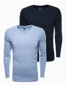 Ombre Clothing Dvojbalení triček s dlouhým rukávem Z41-V6