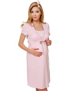 Italian Fashion Bavlněná těhotenská noční košile Felicita růžová
