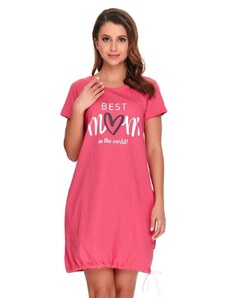DN Nightwear Kojicí noční košile Best mom 2 růžová