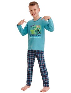 Taro Klučičí pyžamo Leo cross power modré