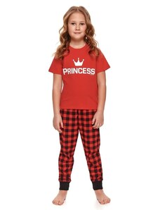 DN Nightwear Dívčí pyžamo Princess II červené