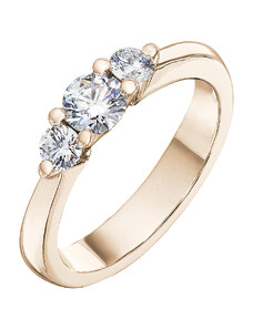 Tiami Prsten z růžového zlata s diamanty Pure Line 3