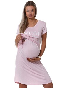 Naspani Růžová puntíkatá kojící a těhotenská košilka MOM 1D1153