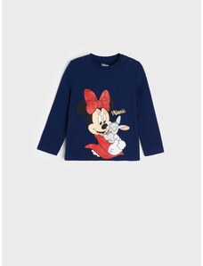 Sinsay - Tričko s dlouhými rukávy Minnie Mouse - námořnická modrá