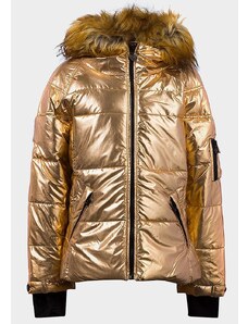 Dívčí zimní zlatá metalická bunda XOXO A1233