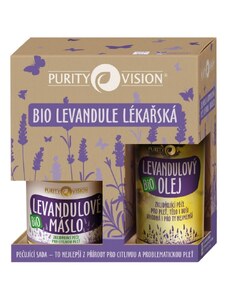 Purity Vision Lavender zklidňující olej s levandulí 100 ml + máslo s levandulí 120 ml dárková sada