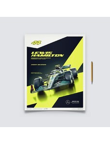 Automobilist Posters | Mercedes-AMG Petronas F1 Team - Lewis Hamilton - 2022, Classic Edition, 40 x 50 cm