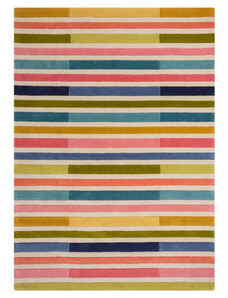 Flair Rugs koberce Ručně všívaný kusový koberec Illusion Piano Pink/Multi - 120x170 cm