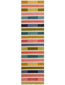Flair Rugs koberce Ručně všívaný kusový koberec Illusion Piano Pink/Multi - 60x230 cm