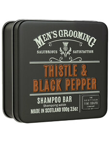 Pánský tuhý šampon Scottish Fine Soaps Thistle & Black Pepper – ostropestřec a černý pepř, 100 g