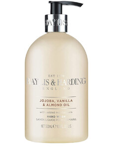 Tekuté mýdlo na ruce Baylis & Harding Jojoba, Vanilla & Almond Oil – jojoba, vanilka a mandle, 500 ml