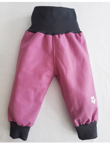 Zateplené dívčí softshellové kalhoty SPARK s kožíškem/ velikosti 80 - 128 / prodyšné a vodoodpudivé