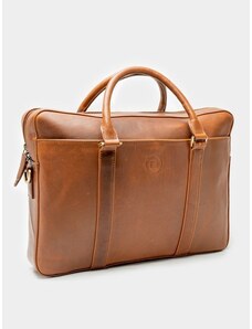London bag brown - Kožená bussines taška hnědá