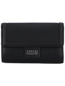 Coveri Trendová dámská koženková peněženka Dopl, černá