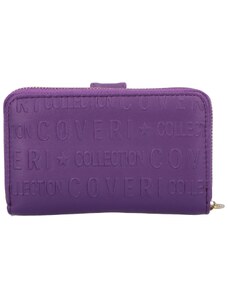 Coveri Trendová dámská koženková peněženka Dona, fialová