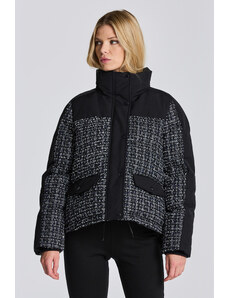 BUNDA GANT D1. TWEED DOWN JACKET černá S