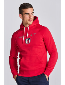 MIKINA GANT SHIELD HOODIE červená XS