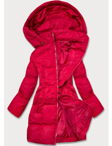J.STYLE Červená dámská zimní bunda s kapucí (5M722-270)