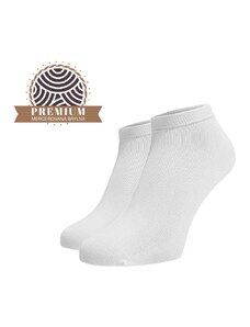 Benami Kotníkové ponožky z mercerované bavlny - bílé