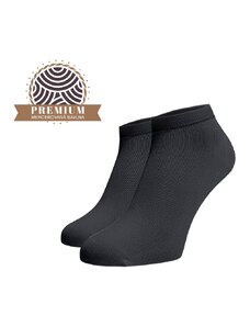 Benami Kotníkové ponožky z mercerované bavlny - šedé