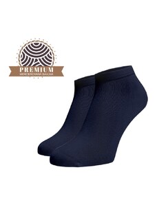 Benami Kotníkové ponožky z mercerované bavlny - tmavě modré