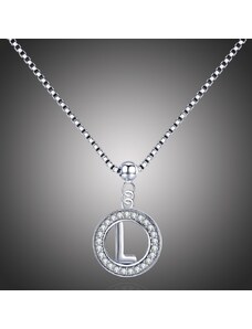 GRACE Silver Jewellery Stříbrný řetízek s přívěskem ve tvaru písmena L - stříbro 925/1000