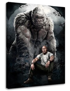 Gario Obraz na plátně Rampage Ničitelé, Dwayne "The Rock" Johnson - Dmitry Belov Rozměry: 40 x 60 cm