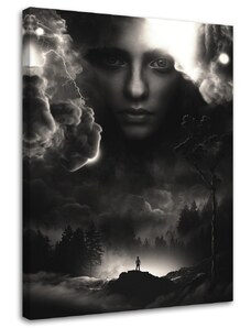 Gario Obraz na plátně Tvář ženy na obloze - Barrett Biggers Rozměry: 40 x 60 cm
