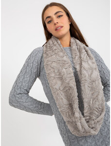Fashionhunters Zimní šedý šátek z umělé kožešiny
