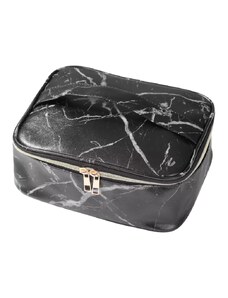 MY FEMINITY Kosmetická taška mramor 21x16x9 cm - černá