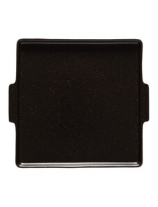 Černý hranatý talíř COSTA NOVA NÓTOS 22 cm