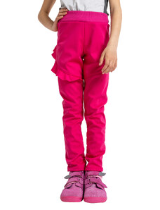 Unuo, Dětské softshellové kalhoty s fleecem pružné Fantasy, Fuchsiová