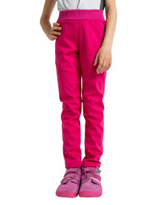 Unuo, Dětské softshellové kalhoty s fleecem pružné Sporty, Fuchsiová