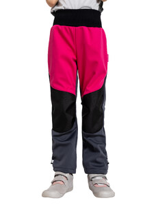 Dětské softshellové kalhoty s fleecem pružné Flexi Unuo - různé barvy