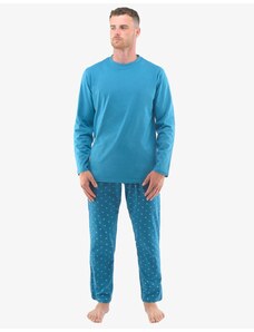 Gina Dlouhé modré pyžamo pro muže MAX