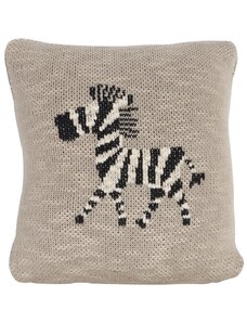 Béžový bavlněný dětský polštář Quax Zebra 30 x 30 cm