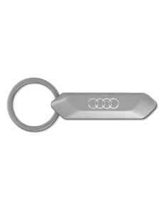 Přívěsek na klíče Audi z nerezové oceli, stříbrný 3182100400