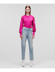 DŽÍNY KARL LAGERFELD RHINESTONE SPLASH DENIM PANTS