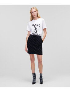 SUKNĚ KARL LAGERFELD ALLOVER FLOCK SKIRT