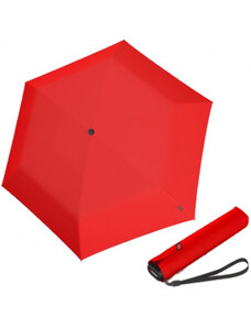 Knirps KNIRPS US.050 RED - lehký dámský skládací plochý deštník