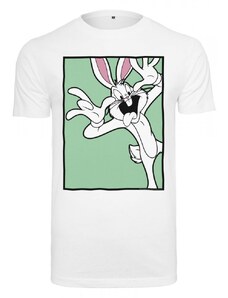 Pánske tričko Merchcode Looney Tunes Bugs Bunny Funny Face Tee - bílé