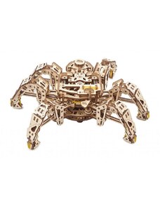 3D mechanické puzzle Ugears Hexapod Explorer 388 ks - hnědé